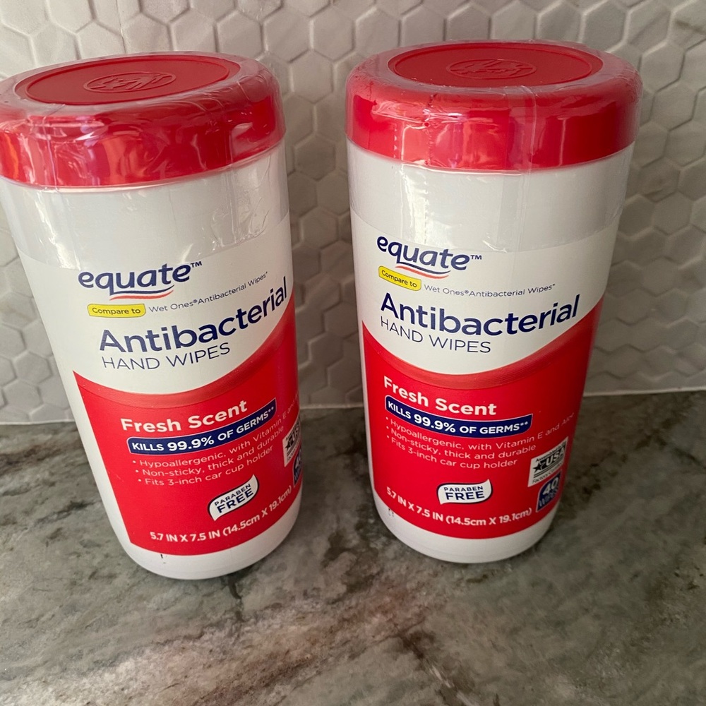 Equate Hand Wipes 2 Bottles